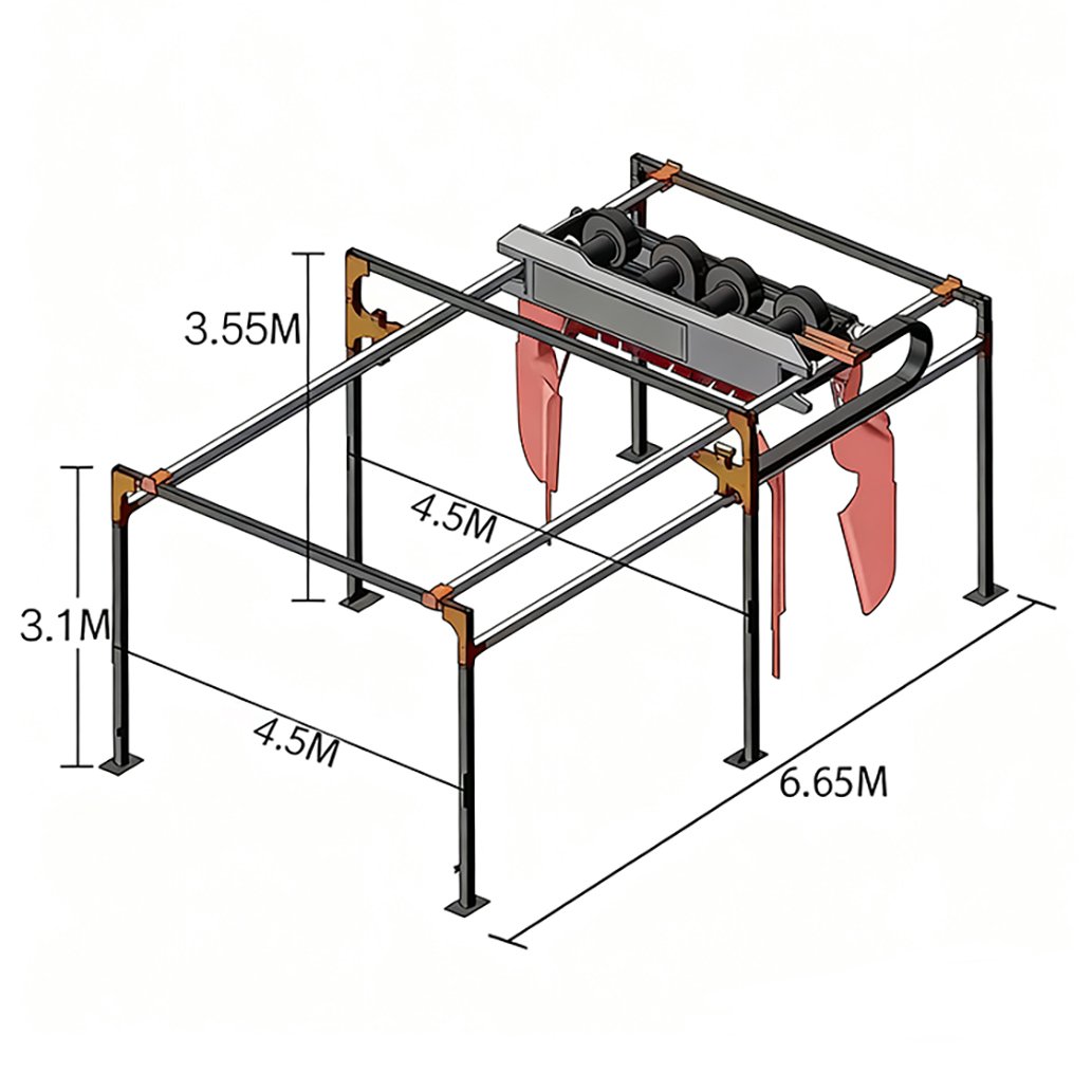 DZH-JJ01 frame size diagram