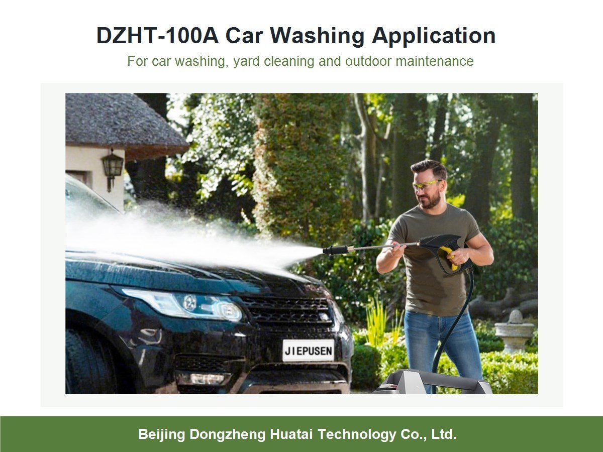portable high pressure washer for car washing and outdoor cleaning