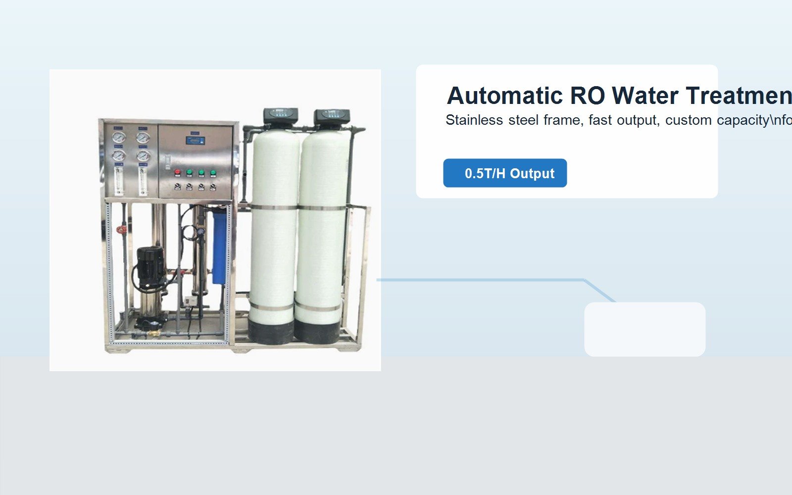RO water treatment system for car wash water recycling application