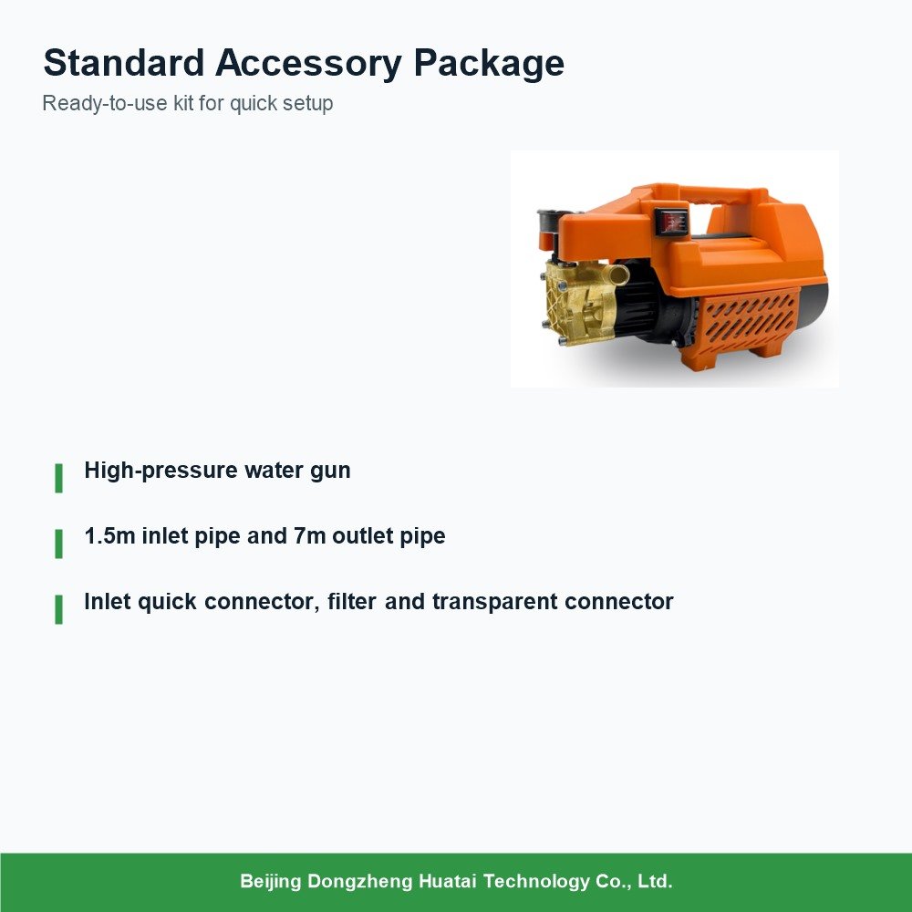 standard accessories for portable high pressure washer