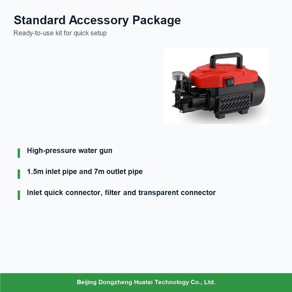 standard accessories for portable high pressure washer