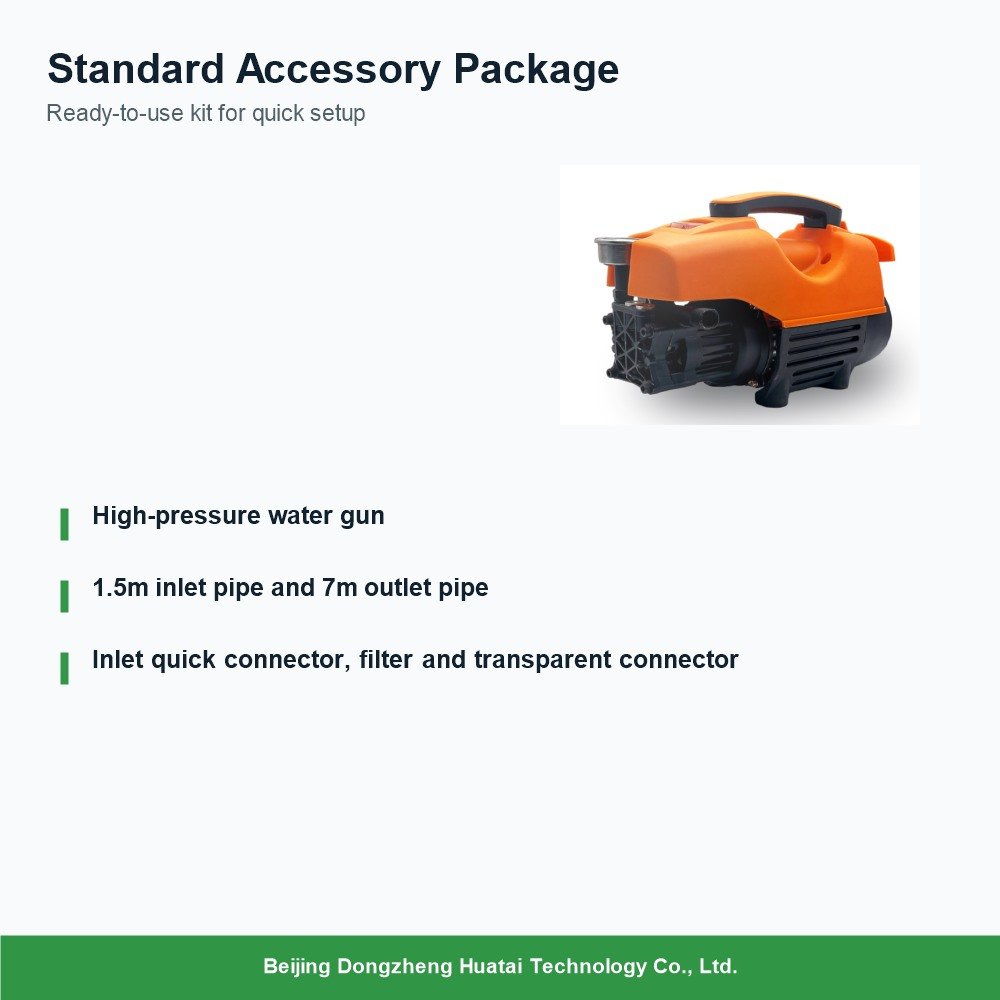 standard accessories for portable high pressure washer
